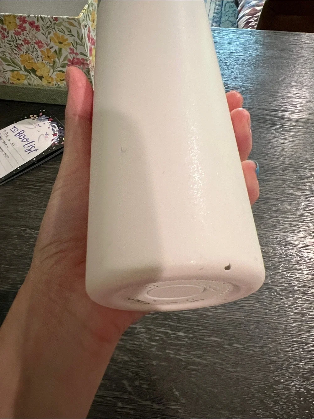 Stanley light pink and shimmer  Travel Tumbler with Silver Accents - Picture 3 of 6